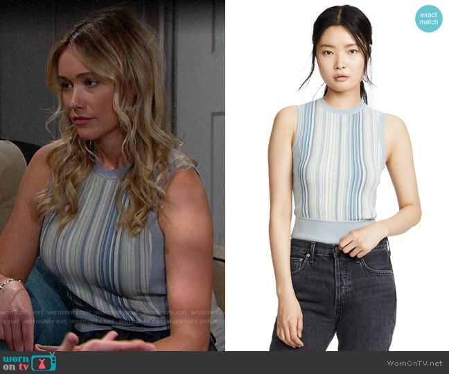 Rag & Bone Lisse Tank worn by Flo Fulton (Katrina Bowden) on The Bold and the Beautiful