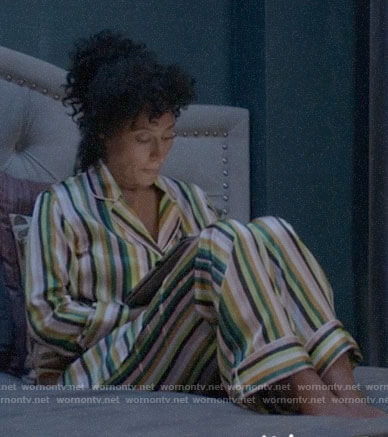 Rainbow’s striped pajamas on Black-ish