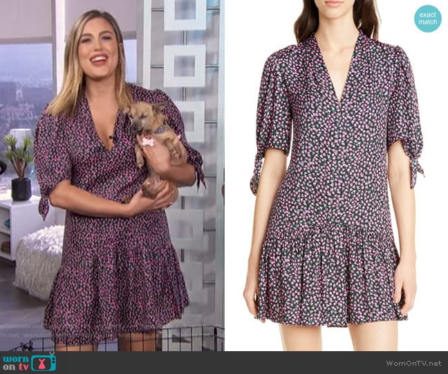 Rebecca Taylor Wild Rose Print Minidress worn by Carissa Loethen Culiner on E! News