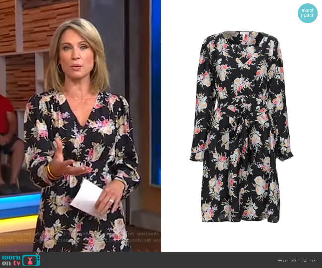 Rebecca Taylor Floral Dress worn by Amy Robach on Good Morning America