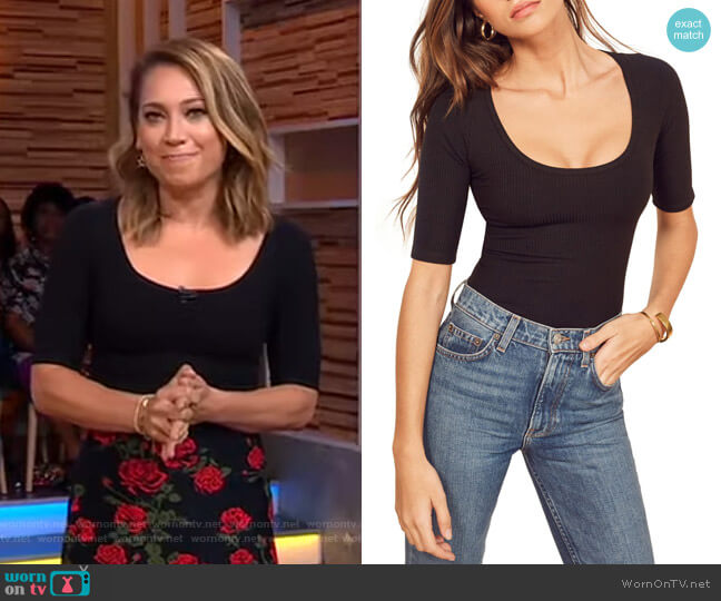 Reformation Delia Top worn by Ginger Zee on Good Morning America