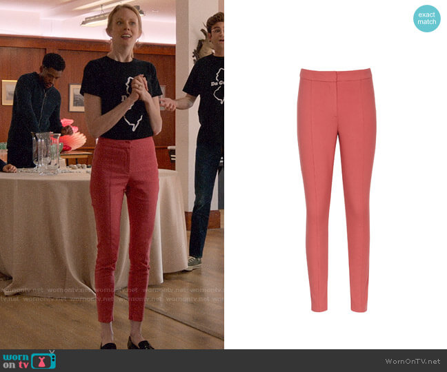 Reiss Arla Trousers in Tulip Pink worn by Gemma (Zoe Boyle) on Four Weddings and a Funeral