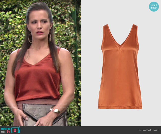 Reiss Darcia Top in Bronze worn by Chelsea Lawson (Melissa Claire Egan) on The Young and the Restless