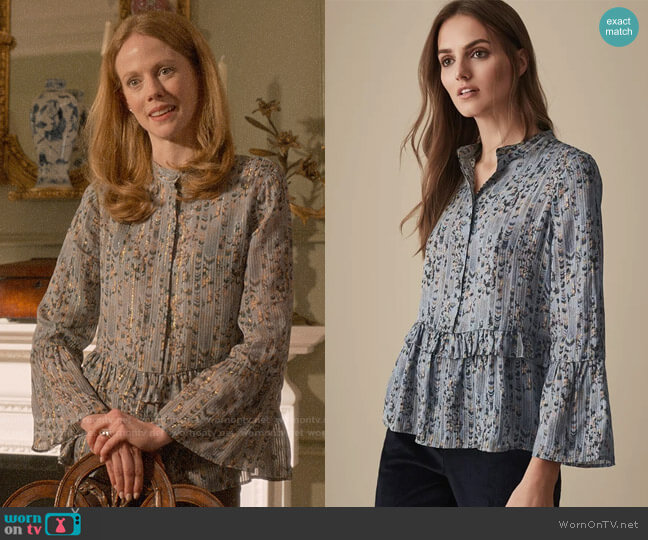Reiss Joe Blouse worn by Gemma (Zoe Boyle) on Four Weddings and a Funeral