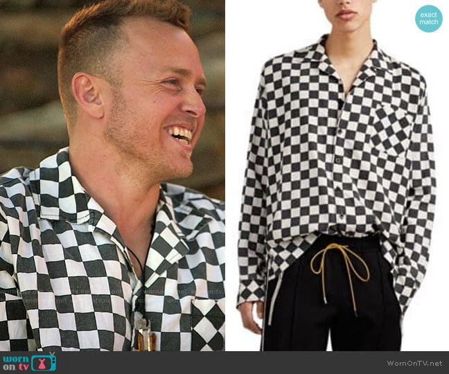 Rhude Checkerboard Cotton Plain Weave Shirt worn by Spencer Pratt (Spencer Pratt) on The Hills New Beginnings