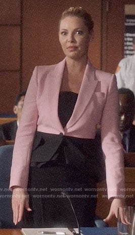 Samantha’s pink and black blazer on Suits