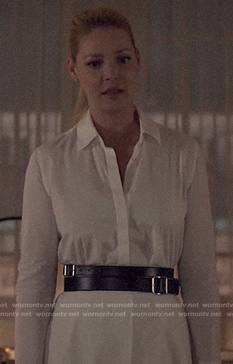 Samantha’s white shirtdress on Suits