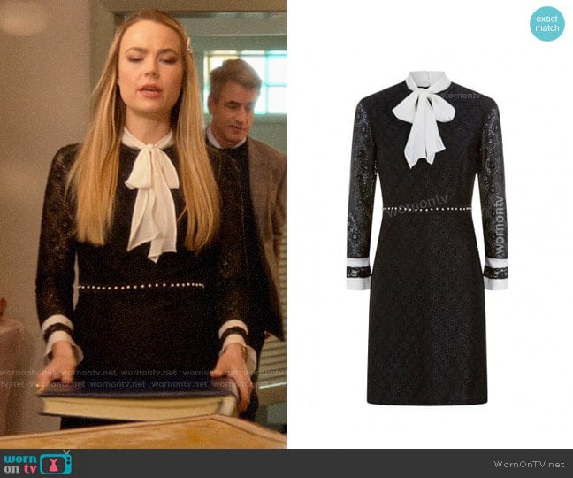 Sandro Lace Dress worn by Ainsley Howard (Rebecca Rittenhouse) on Four Weddings and a Funeral