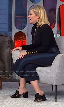 Sara’s black sweater and cropped pants on GMA Strahan Sara and Keke