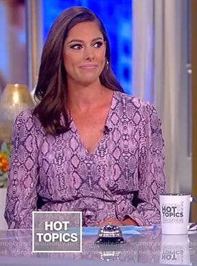 Abby’s pink snakeskin jumpsuit on The View