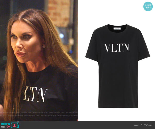 Valentino VLTN Cotton T-Shirt worn by LeeAnne Locken on The Real Housewives of Dallas