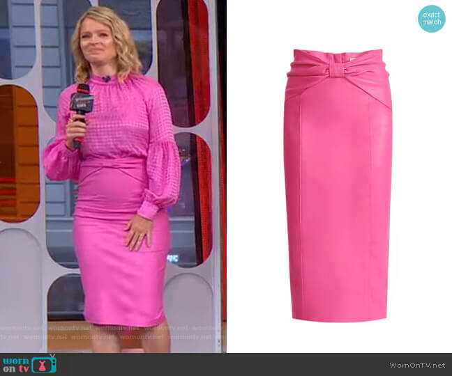 Veronica Beard Carlyn Skirt worn by Sara Haines on Good Morning America