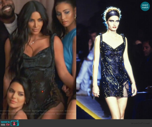 Versace 1997 Fall Collection worn by Kim Kardashian on Keeping Up with the Kardashians