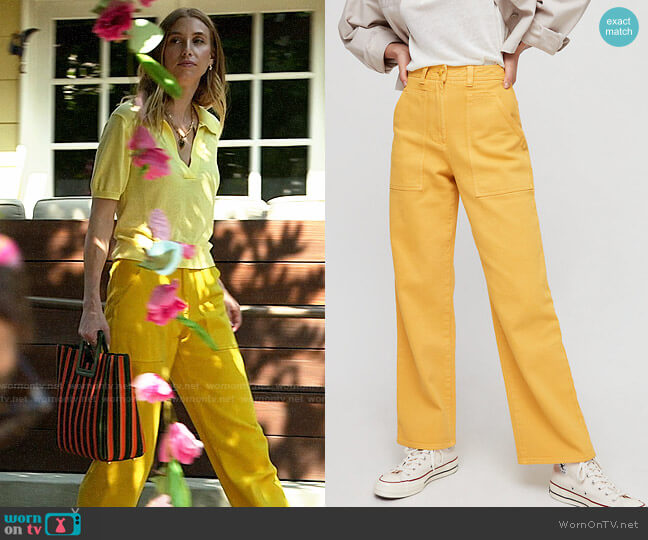 Wilfred Free Modern Utility Pant in Acacia worn by Whitney Port (Whitney Port) on The Hills New Beginnings
