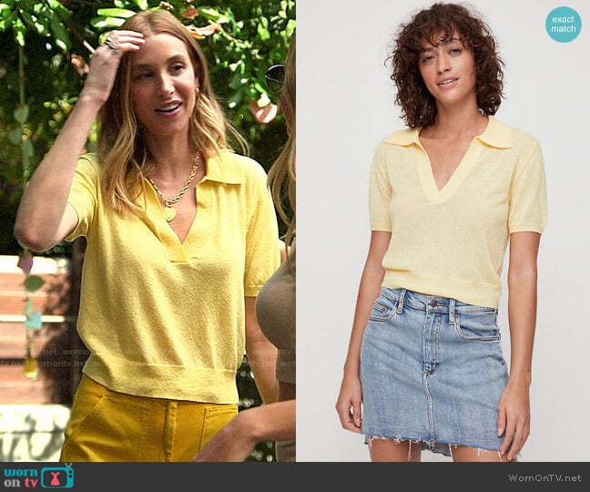 Wilfred Free Vonda Sweater in Lemon Meringue worn by Whitney Port (Whitney Port) on The Hills New Beginnings