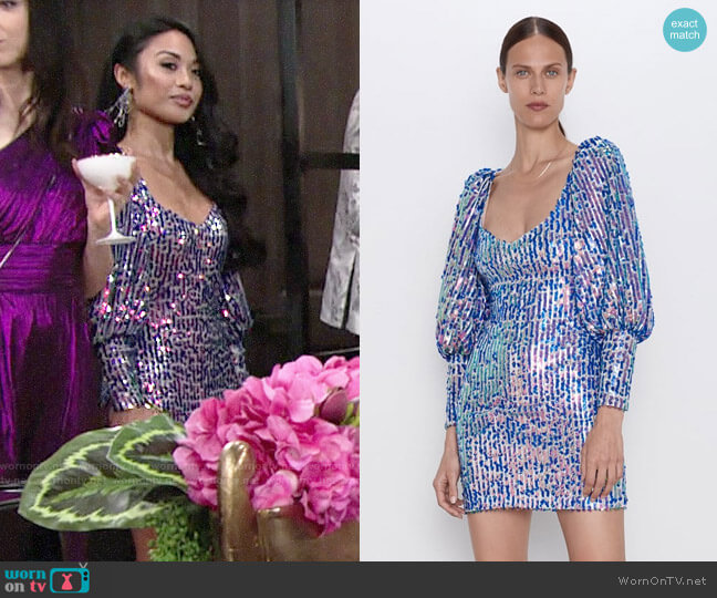 Zara Limited Edition Sequin Mini Dress