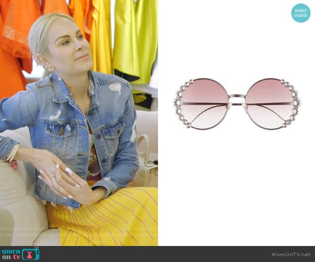 Fendi 58mm Round Sunglasses worn by Kameron Westcott on The Real Housewives of Dallas
