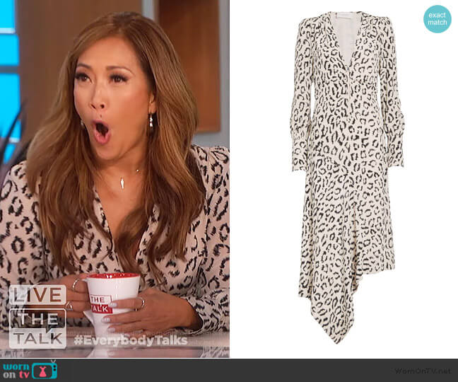 A.L.C. Eden Dress worn by Carrie Inaba on The Talk