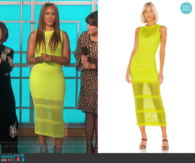 A.L.C. Monaghan Sleeveless Crochet Dress worn by Eve on The Talk