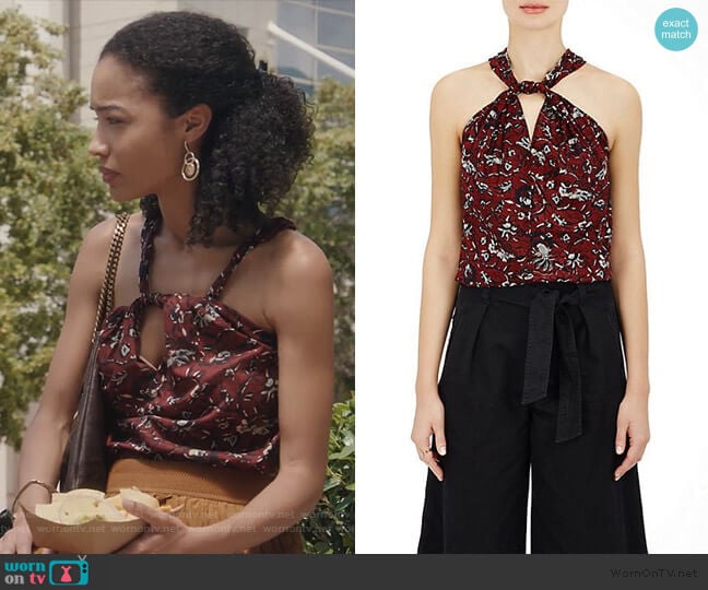 Isabel Marant Etoile Acan Floral Cotton Top