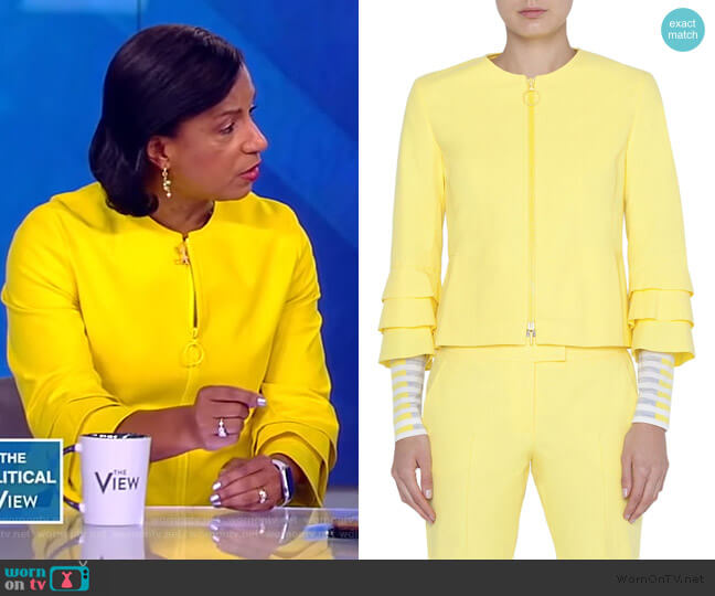 Akris Punto Tiered-Sleeve Ring-Zip Jacket
