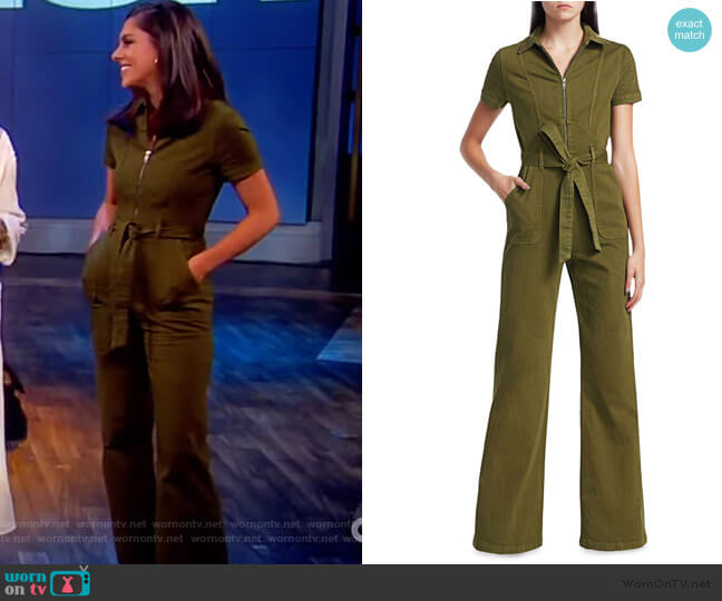 Alice + Olivia Gorgeous Wide Leg Jumpsuit worn by Abby Huntsman on The View