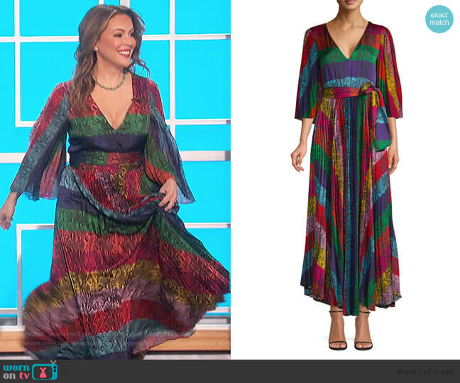 Alice + Olivia Meryl Pleated Maxi Dress