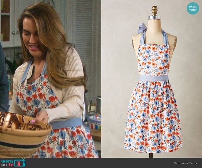 Lucerne Apron from Anthropologie worn by Jordan Ridgeway (Chrishell Hartley) on Days of our Lives