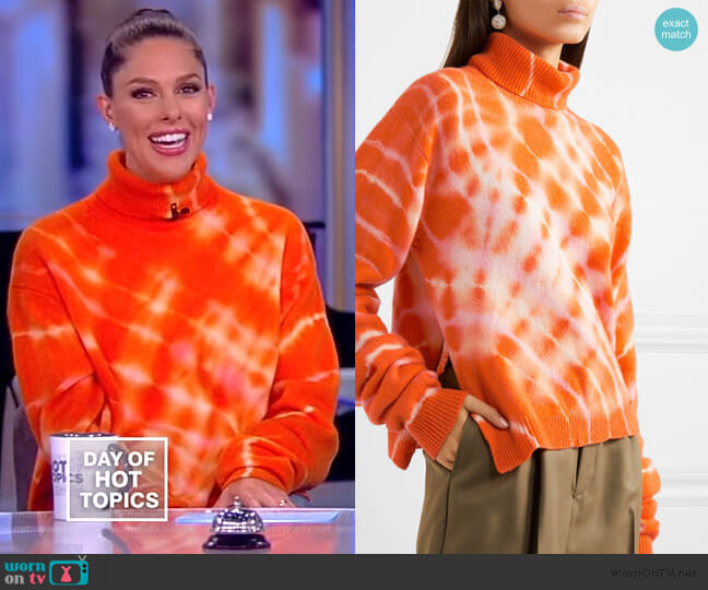 Aries Tie-dyed wool Turtleneck Sweater worn by Abby Huntsman on The View