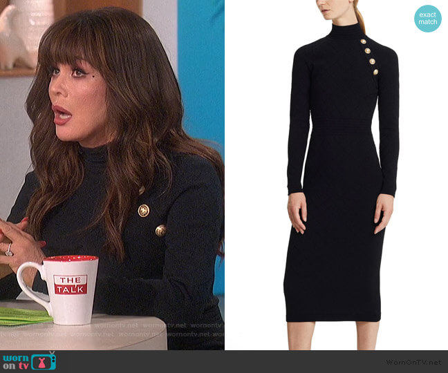 Balmain Mid-length dress with buttons worn by Marie Osmond on The Talk