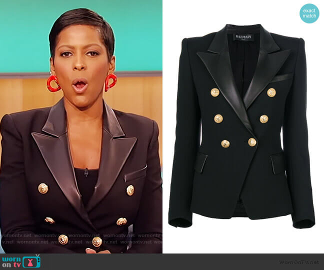 Balmain Button Embellished Blazer worn by Tamron Hall on Tamron Hall Show