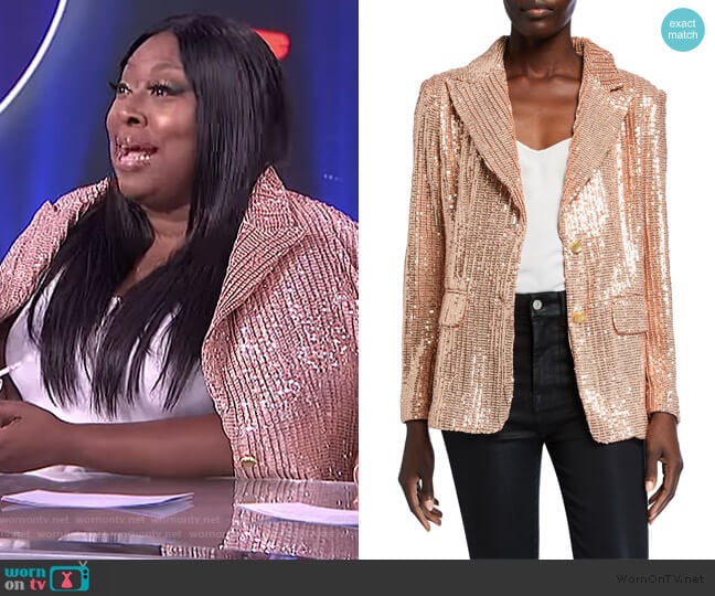 Berek Sequin Two-Button Blazer worn by Loni Love on The Real