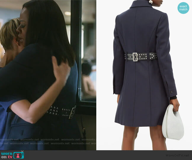 Burberry Angus single-breasted wool-blend coat worn by Annalise Keating (Viola Davis) on How to Get Away with Murder