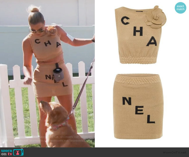 Chanel Two-Piece Ensemble & Camellia worn by Khloe Kardashian on Keeping Up with the Kardashians