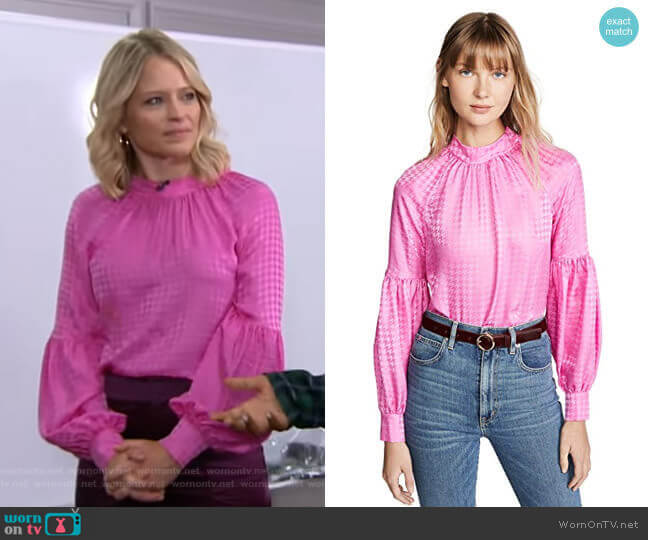 Veronica Beard Cicley Top worn by Sara Haines on Good Morning America