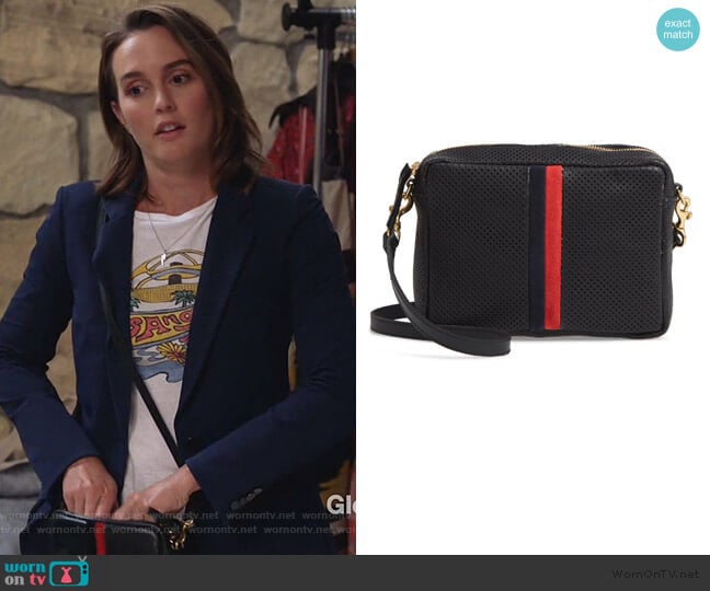 Clare V. Midi Sac Perforated Leather Crossbody Bag worn by Angie (Leighton Meester) on Single Parents