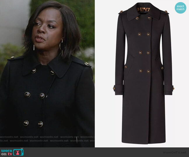 Dolce & Gabbana Double Breasted Coat worn by Annalise Keating (Viola Davis) on How to Get Away with Murder