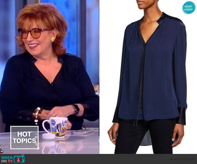 Elie Tahari Shree Blouse worn by Joy Behar on The View