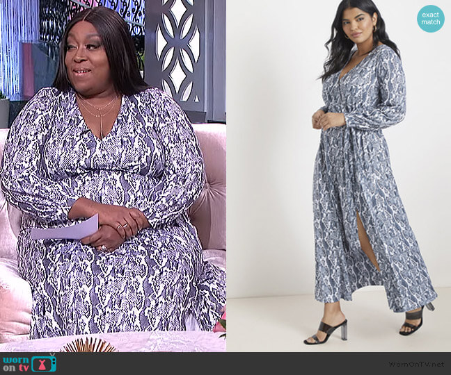 Eloquii Maxi Wrap Dress worn by Loni Love on The Real