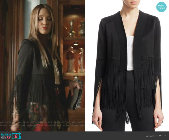 Galvan Cortado Fringe Jacket worn by Dominique Deveraux (Michael Michele) on Dynasty