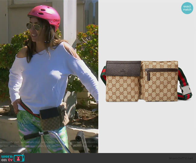 Gucci GG Canvas Belt Bag worn by Kelly Dodd on The Real Housewives of Orange County