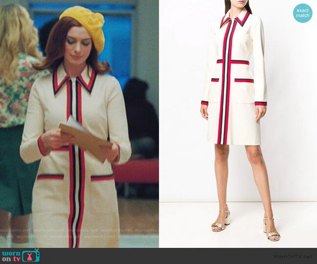 Gucci Classic Stripe Day Dress worn by Lexi (Anne Hathaway) on Modern Love
