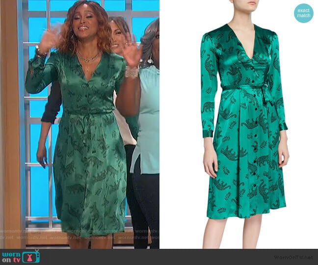 HVN Lauren Button-Down Long-Sleeve Dress worn by Eve on The Talk