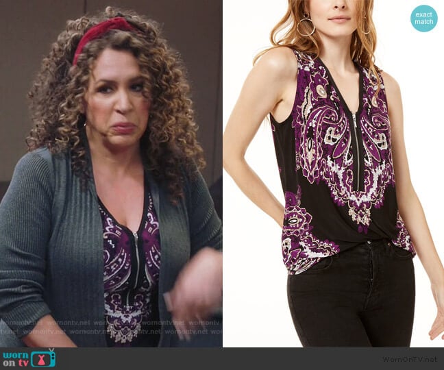 INC International Concepts INC Zipper Tank Top worn by Griselda (Diana-Maria Riva) on Sunnyside