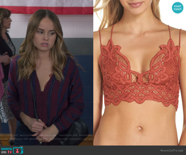 Free People Intimately FP Adella Longline Bralette worn by Patty Bladell (Debby Ryan) on Insatiable