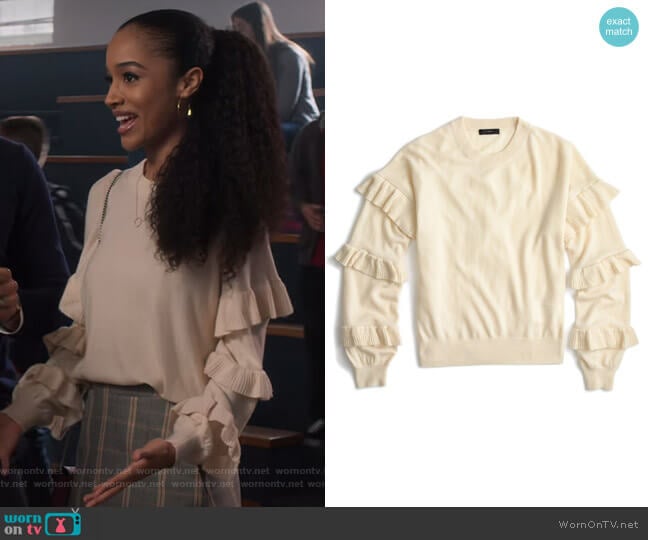 J. Crew Ruffle Sleeve Sweater worn by Magnolia Barnard (Erinn Westbrook) on Insatiable