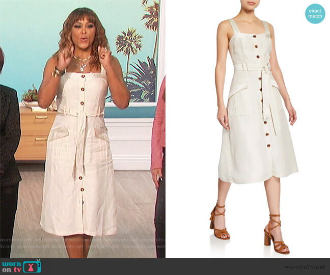 Joie Bourey Linen Utility Midi Dress worn by Eve on The Talk