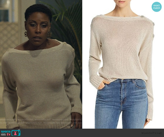 Joie Burrell Button-Detail Sweater worn by Lynn Stewart (Christine Adams) on Black Lightning