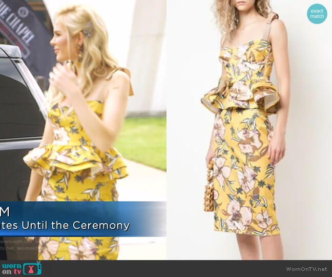 Silvia Tcherassi Mariola Floral Skirt worn by Kameron Westcott on The Real Housewives of Dallas