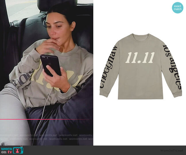 Kanye West Kids See Ghosts worn by Kim Kardashian on Keeping Up with the Kardashians